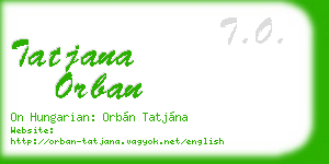 tatjana orban business card